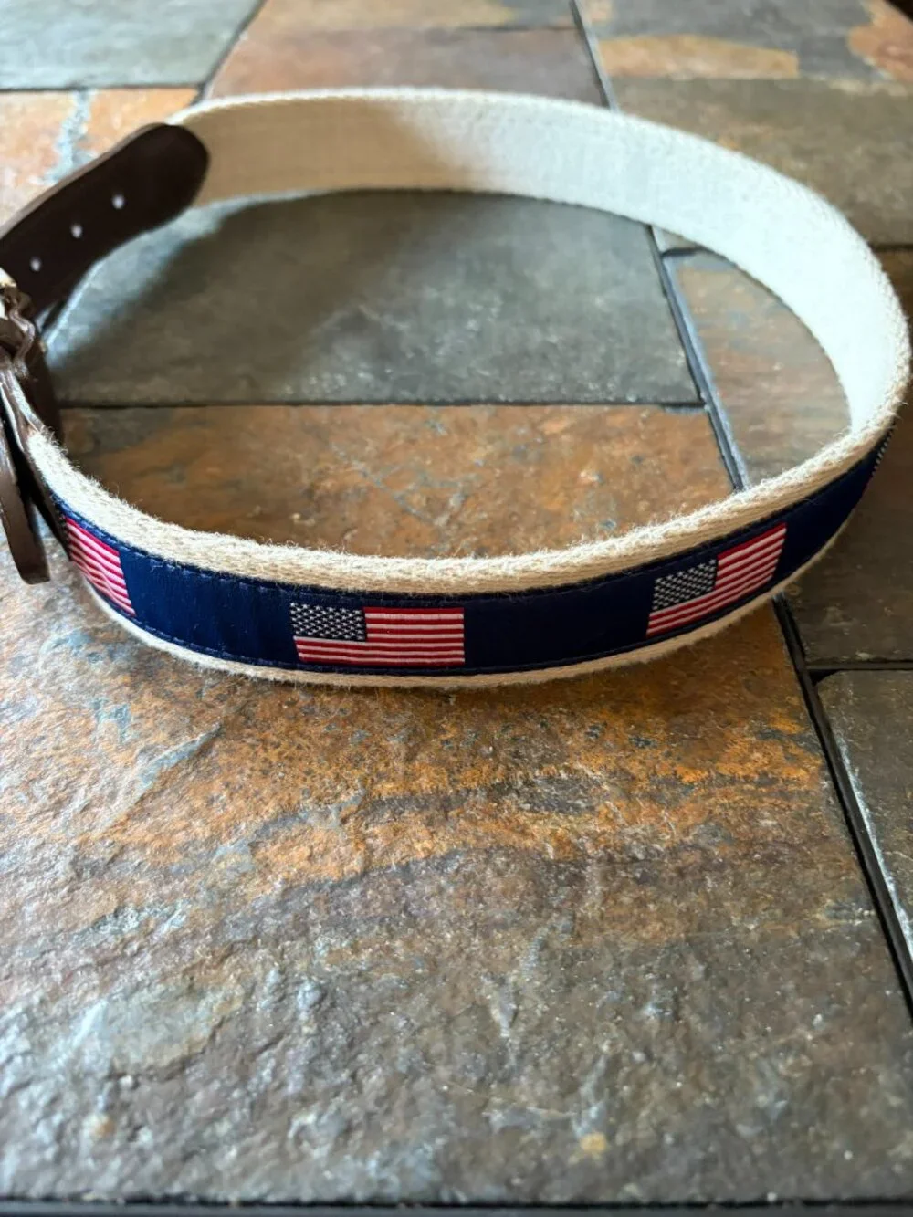 JAAJ Handcrafted patriotic American flag belt men's size 30 / 75